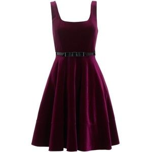 Adrianna Papell Bordeaux Velvet Party Dress US 14